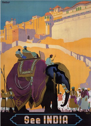See India vintage poster